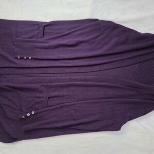 Women's Deep Purple Scoop Neck Knit Sweater